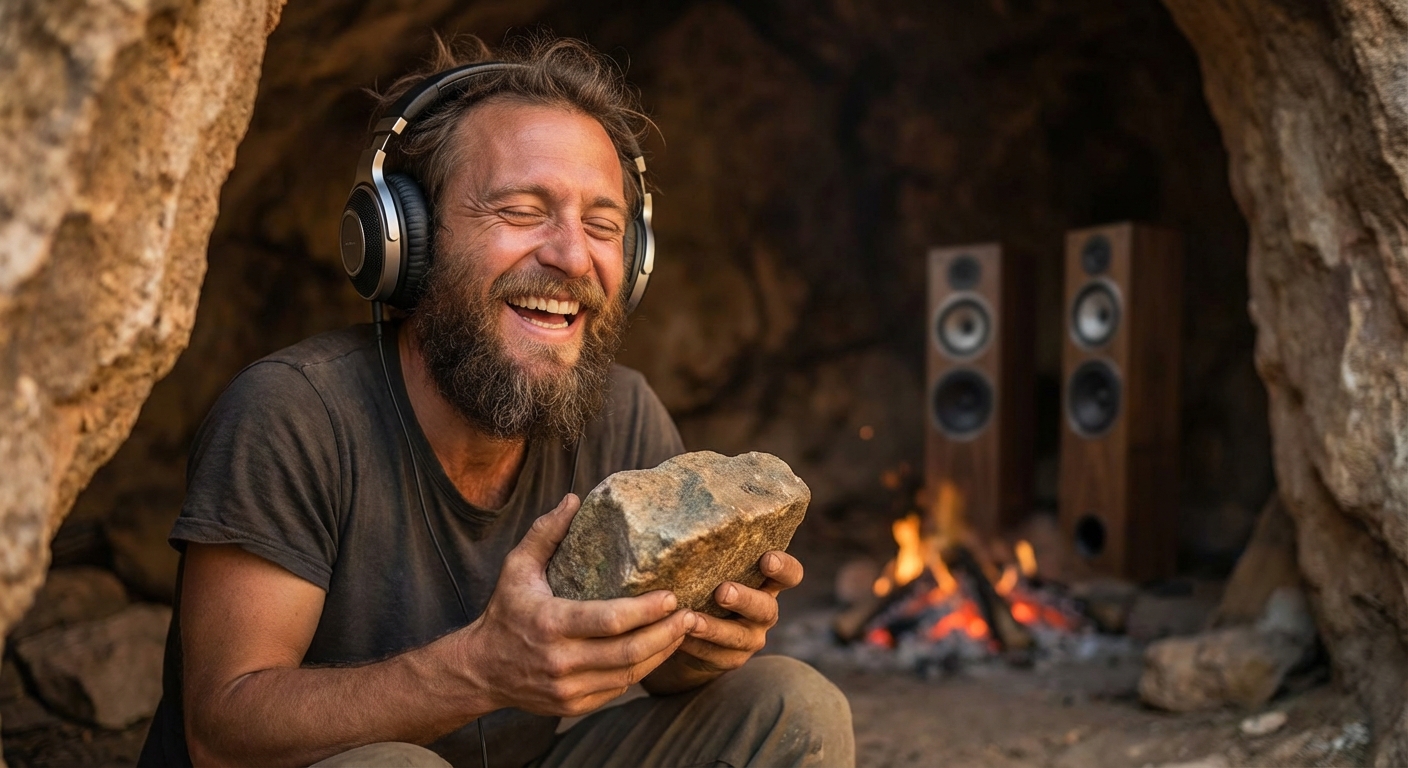 An image illustrating The Primal Groove: Why Great Audio Makes Us All Cavemen